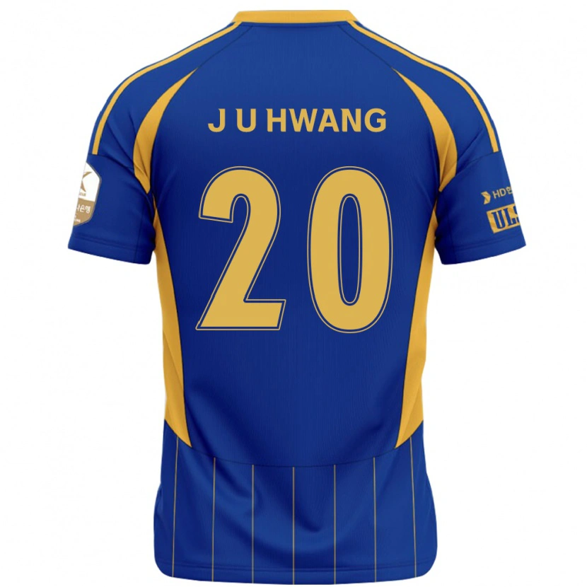 Danxen Criança Camisola Ui-Jun Hwang #20 Azul Royal Amarelo Principal 2025/26 Camisa