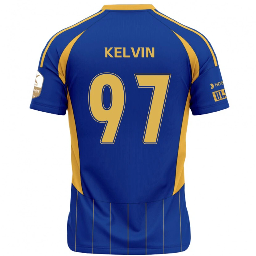 Danxen Criança Camisola Kelvin #97 Azul Royal Amarelo Principal 2025/26 Camisa