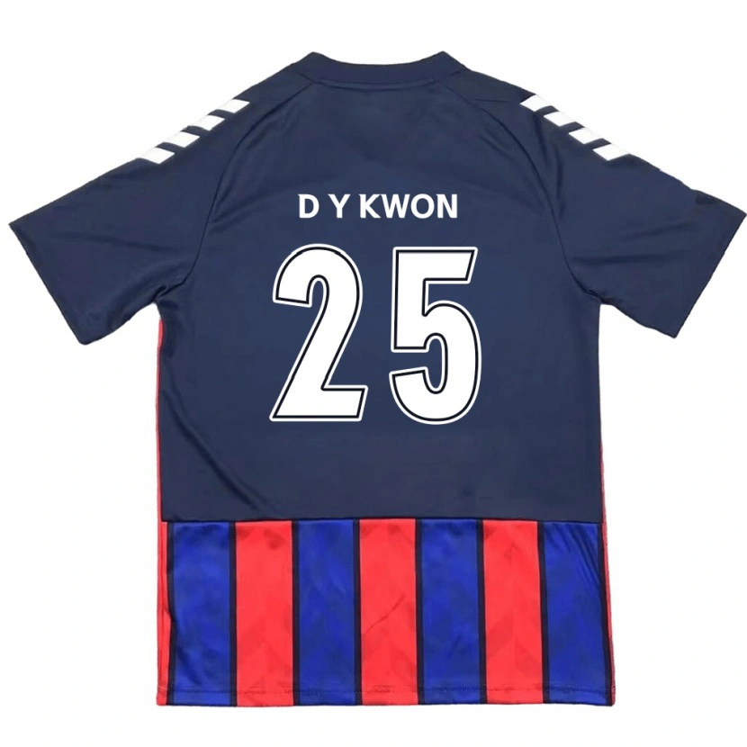 Danxen Criança Camisola Do-Yeong Kwon #25 Azul Royal Vermelho Principal 2025/26 Camisa