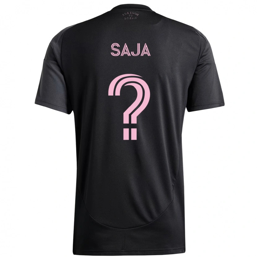 Danxen Criança Camisola Mateo Saja #0 Preto Rosa Alternativa 2025/26 Camisa