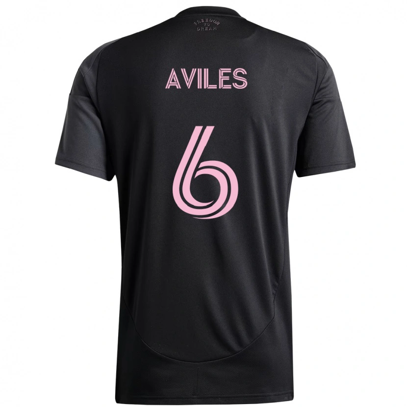 Danxen Criança Camisola Tomás Avilés #6 Preto Rosa Alternativa 2025/26 Camisa