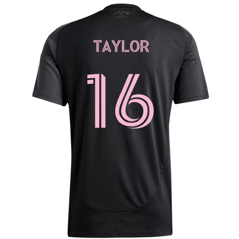 Danxen Criança Camisola Robert Taylor #16 Preto Rosa Alternativa 2025/26 Camisa