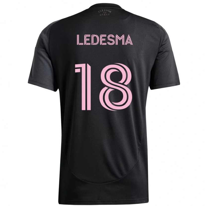Danxen Criança Camisola Santiago Ledesma #18 Preto Rosa Alternativa 2025/26 Camisa