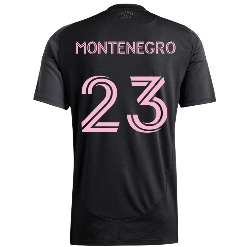 Danxen Criança Camisola Ricardo Montenegro #23 Preto Rosa Alternativa 2025/26 Camisa