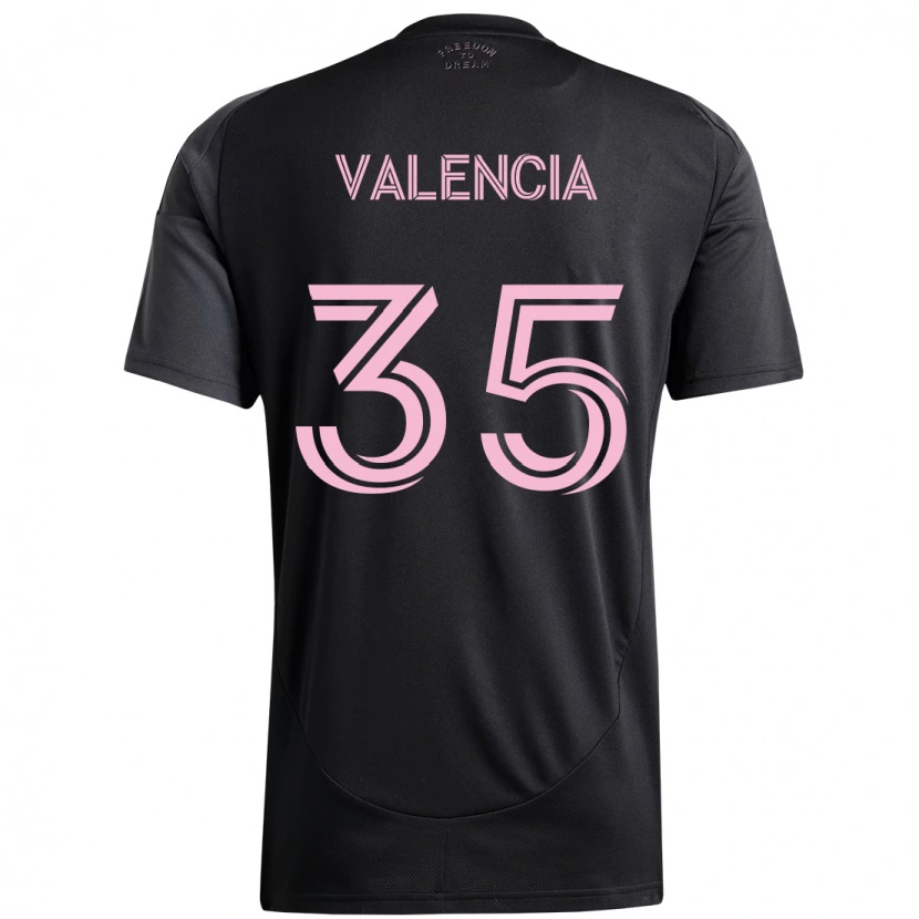 Danxen Criança Camisola Felipe Valencia #35 Preto Rosa Alternativa 2025/26 Camisa