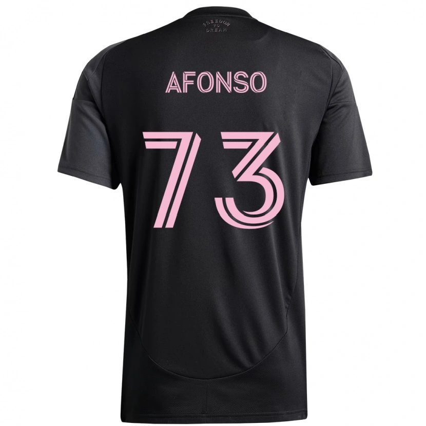 Danxen Criança Camisola Leo Afonso #73 Preto Rosa Alternativa 2025/26 Camisa