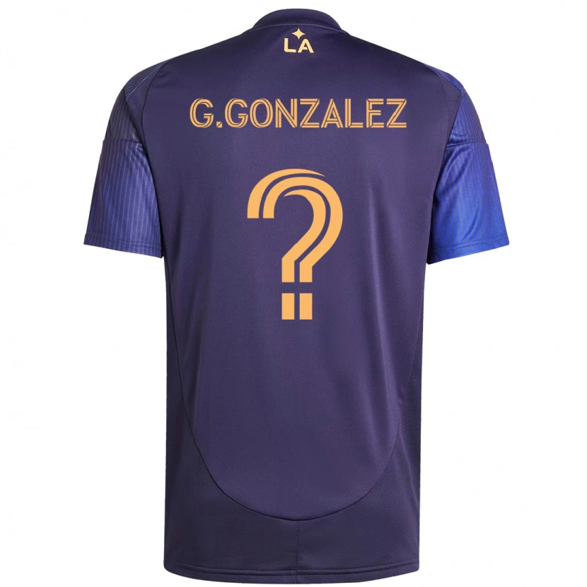 Danxen Criança Camisola Gustavo Gonzalez #0 Roxo Azul Alternativa 2025/26 Camisa