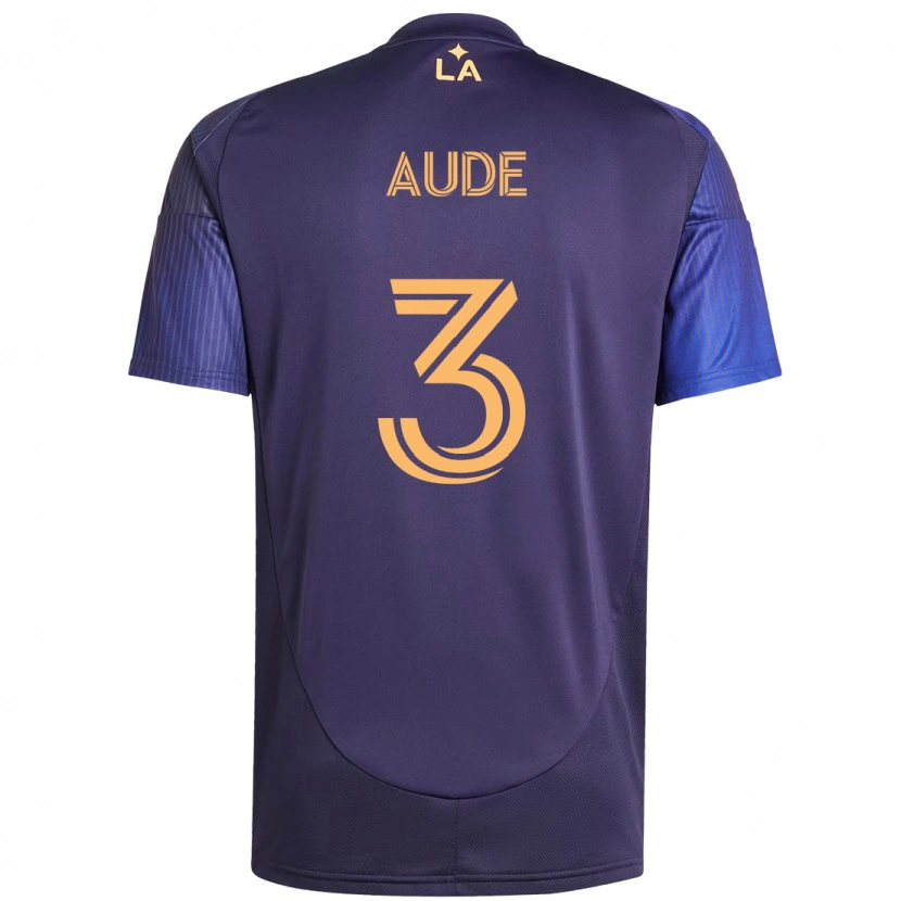 Danxen Criança Camisola Julián Aude #3 Roxo Azul Alternativa 2025/26 Camisa