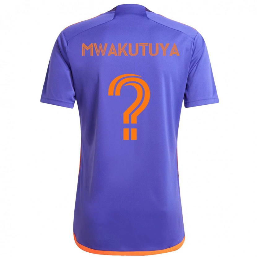 Danxen Criança Camisola Isaac Mwakutuya #0 Roxo Laranja Alternativa 2025/26 Camisa