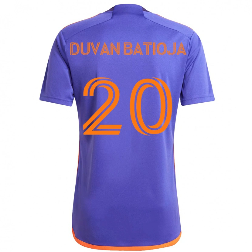 Danxen Criança Camisola Andy Batioja #20 Roxo Laranja Alternativa 2025/26 Camisa
