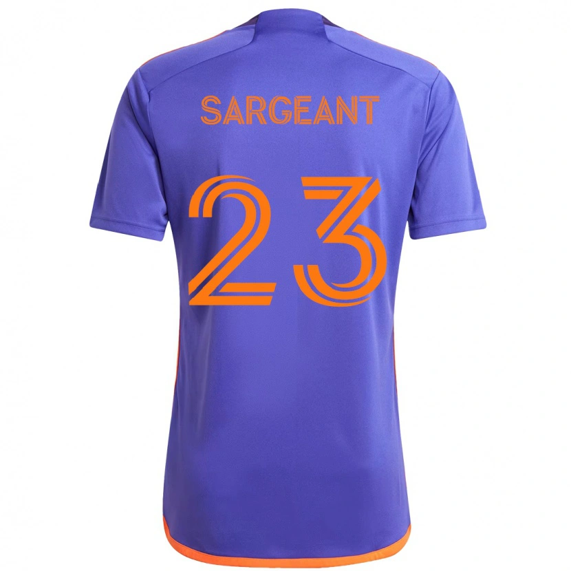 Danxen Criança Camisola Kieran Sargeant #23 Roxo Laranja Alternativa 2025/26 Camisa