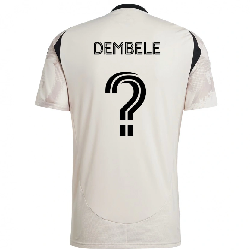Danxen Criança Camisola Malick Dembele #0 Bege Preto Alternativa 2025/26 Camisa
