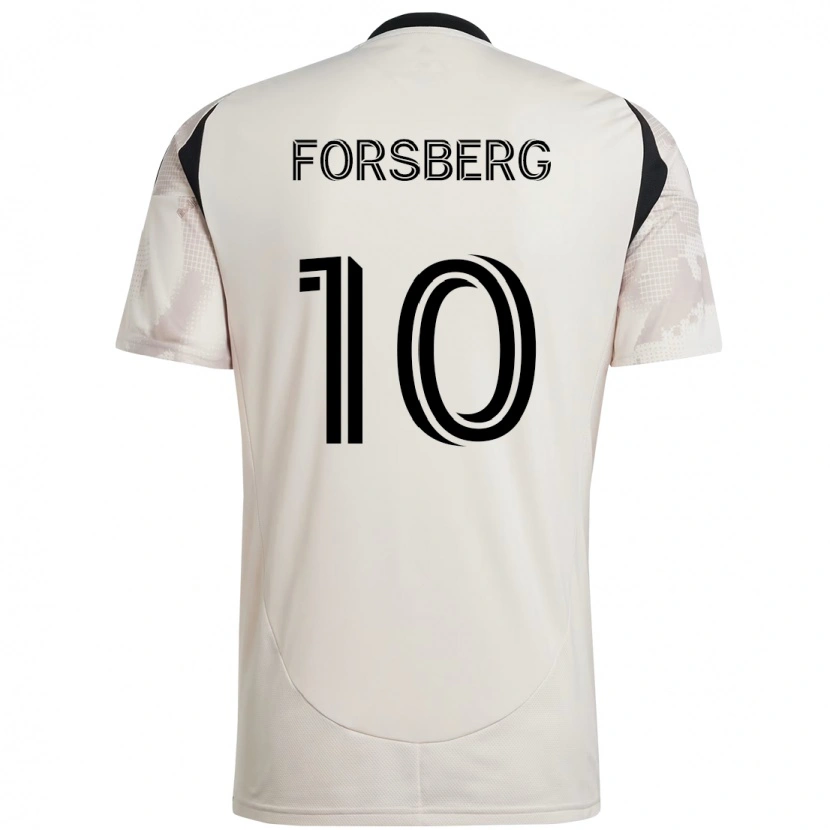Danxen Criança Camisola Emil Forsberg #10 Bege Preto Alternativa 2025/26 Camisa