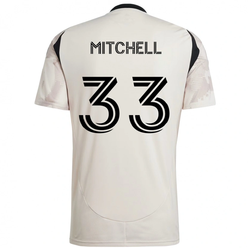 Danxen Criança Camisola Roald Mitchell #33 Bege Preto Alternativa 2025/26 Camisa