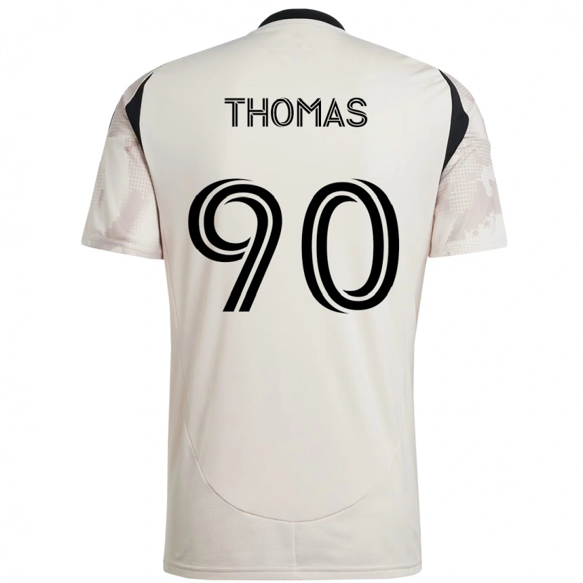 Danxen Criança Camisola Oladayo Thomas #90 Bege Preto Alternativa 2025/26 Camisa