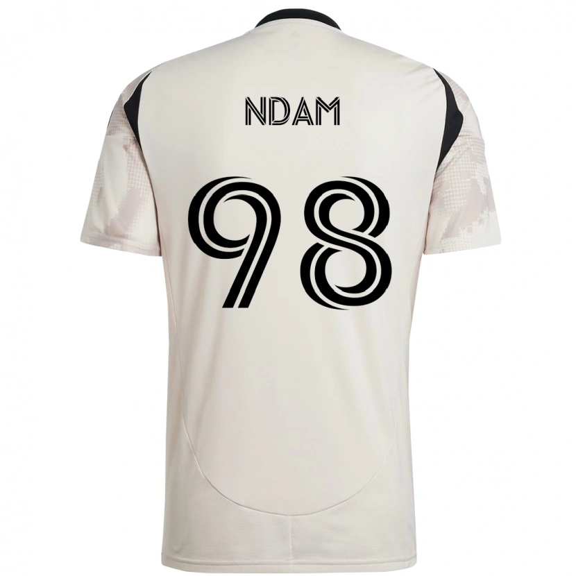 Danxen Criança Camisola Hassan Ndam #98 Bege Preto Alternativa 2025/26 Camisa