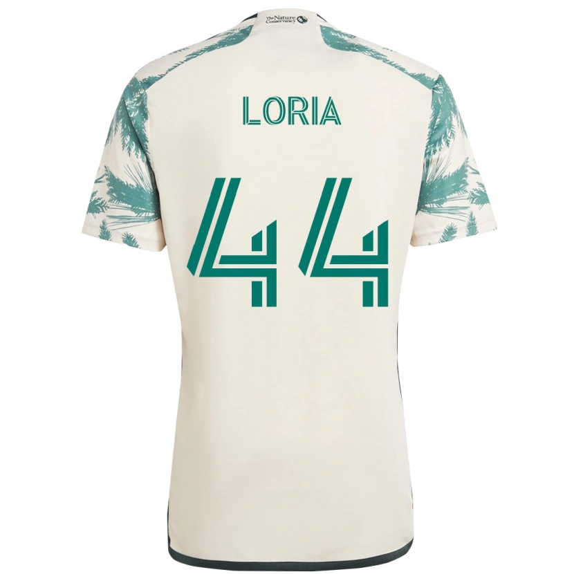 Danxen Criança Camisola Marvin Loría #44 Bege Verde Alternativa 2025/26 Camisa