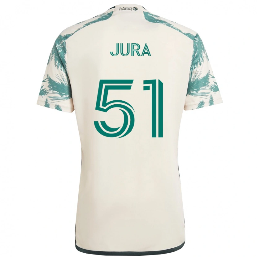 Danxen Criança Camisola Sawyer Jura #51 Bege Verde Alternativa 2025/26 Camisa