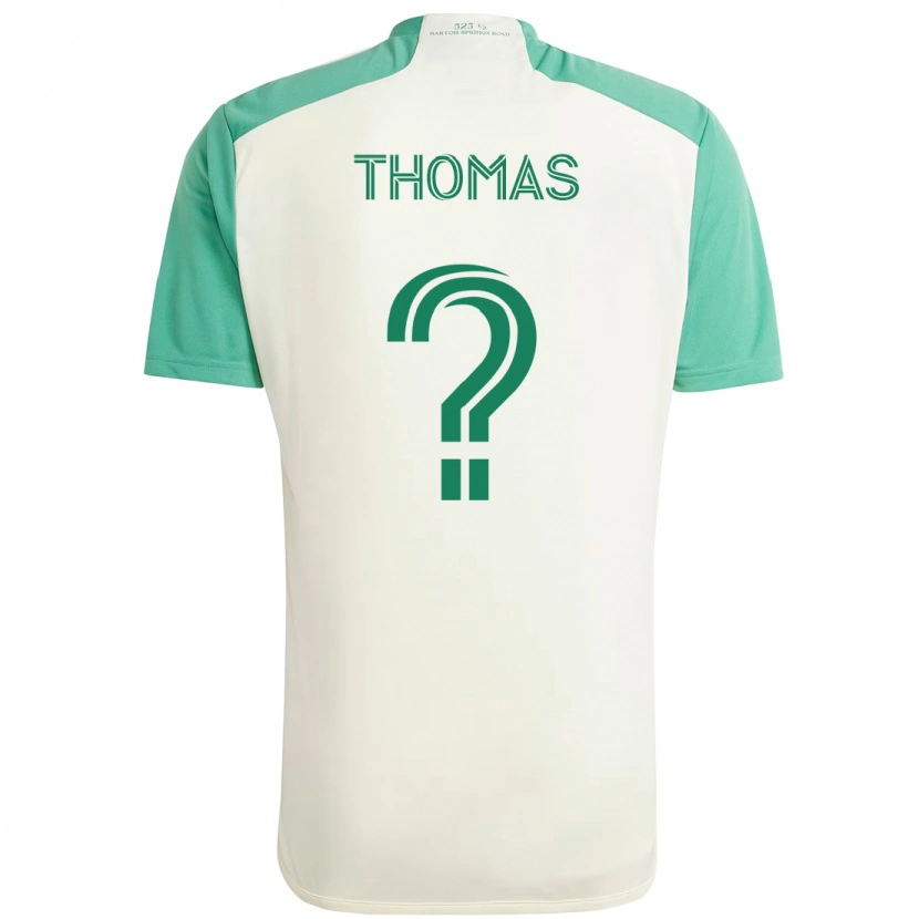 Danxen Criança Camisola Riley Thomas #0 Branco Verde Alternativa 2025/26 Camisa