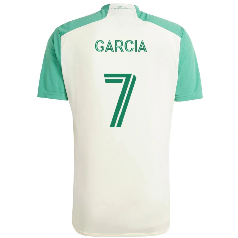 Danxen Criança Camisola Anthony García #7 Branco Verde Alternativa 2025/26 Camisa