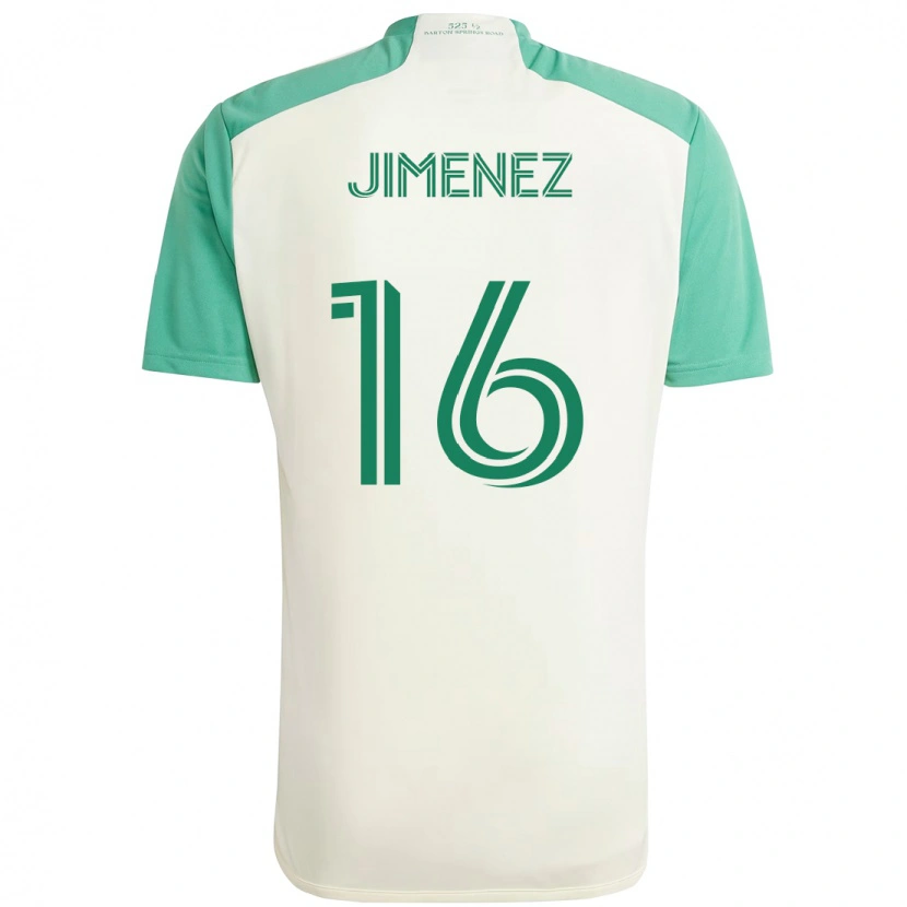 Danxen Criança Camisola Héctor Jiménez #16 Branco Verde Alternativa 2025/26 Camisa