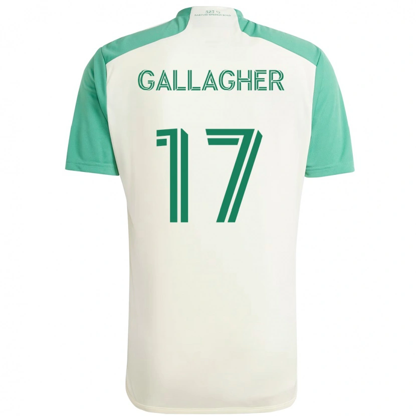 Danxen Criança Camisola Jon Gallagher #17 Branco Verde Alternativa 2025/26 Camisa