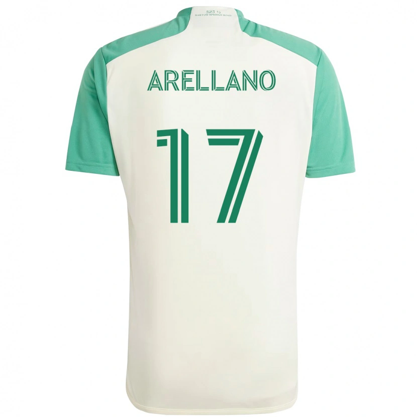 Danxen Criança Camisola Bryan Arellano #17 Branco Verde Alternativa 2025/26 Camisa