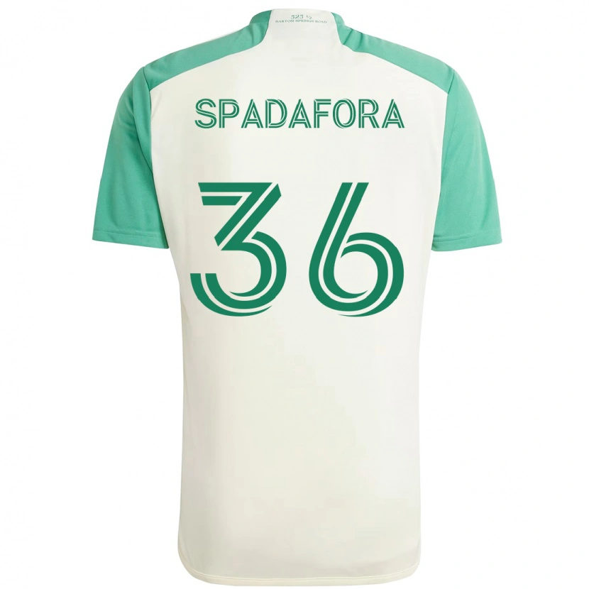 Danxen Criança Camisola Luke Spadafora #36 Branco Verde Alternativa 2025/26 Camisa