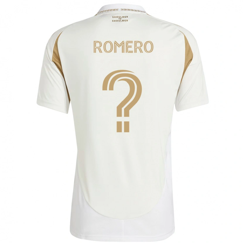 Danxen Criança Camisola James Romero #0 Branco Castanho Alternativa 2025/26 Camisa