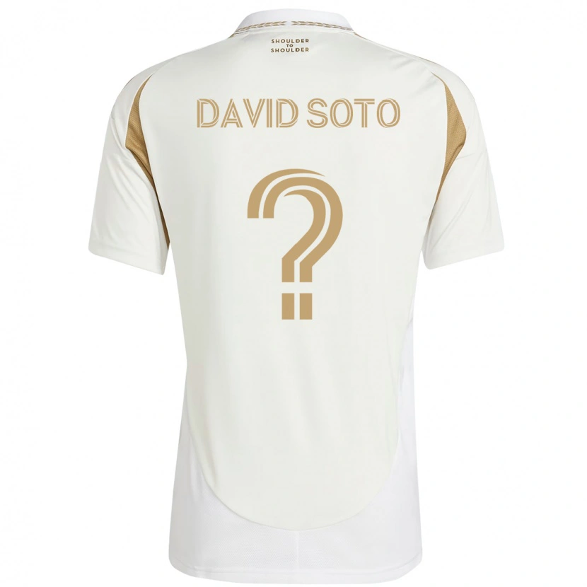Danxen Criança Camisola David Soto #0 Branco Castanho Alternativa 2025/26 Camisa