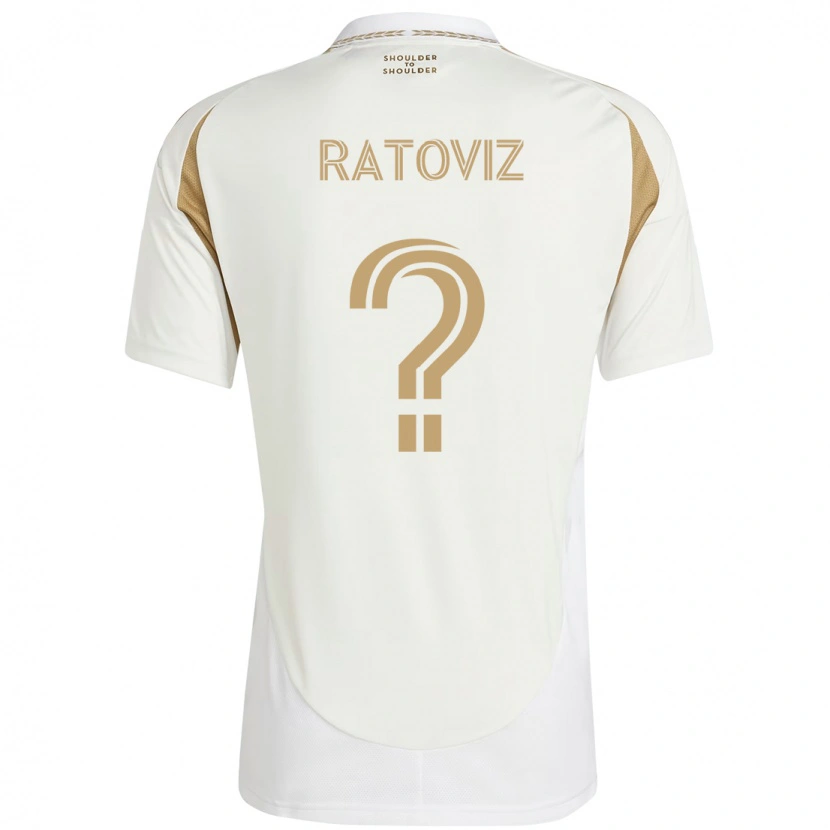 Danxen Criança Camisola Tamir Ratoviz #0 Branco Castanho Alternativa 2025/26 Camisa
