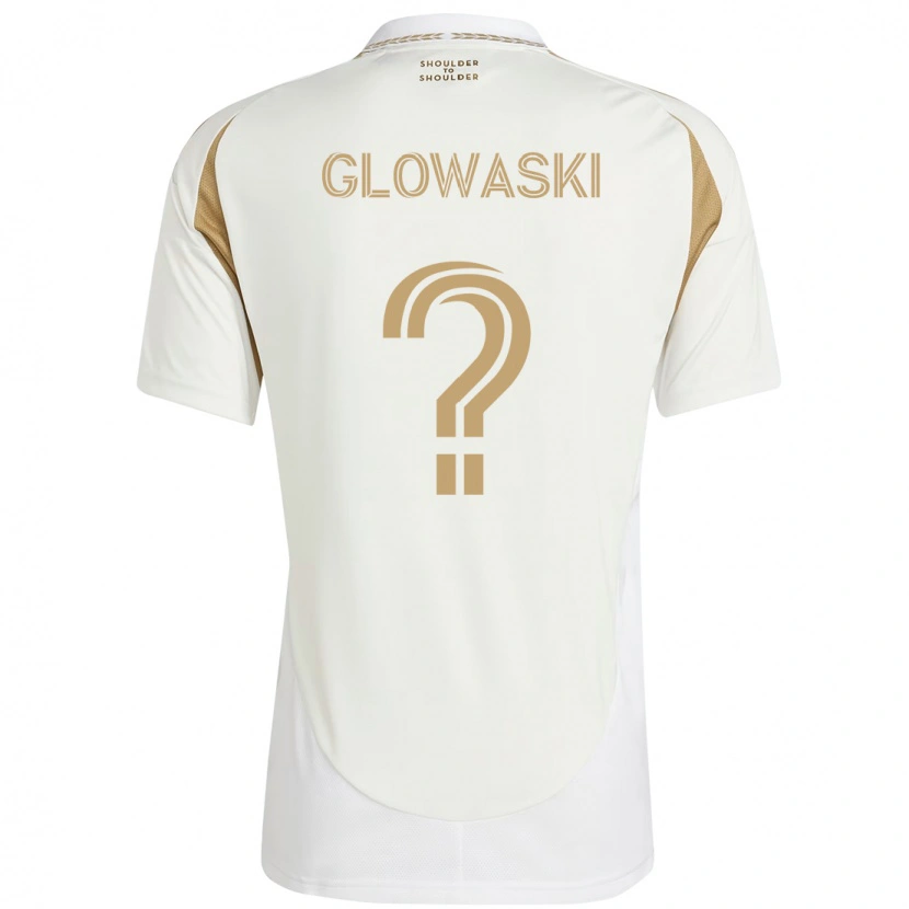 Danxen Criança Camisola Dylan Glowaski #0 Branco Castanho Alternativa 2025/26 Camisa