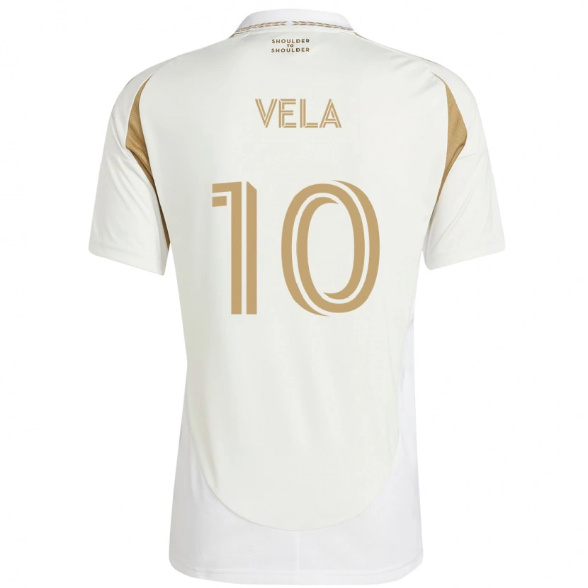 Danxen Criança Camisola Carlos Vela #10 Branco Castanho Alternativa 2025/26 Camisa
