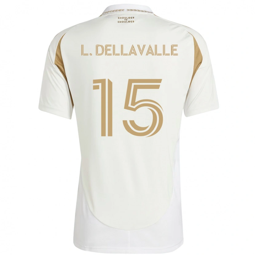 Danxen Criança Camisola Lorenzo Dellavalle #15 Branco Castanho Alternativa 2025/26 Camisa