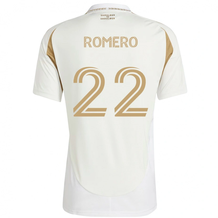 Danxen Criança Camisola Abraham Romero #22 Branco Castanho Alternativa 2025/26 Camisa