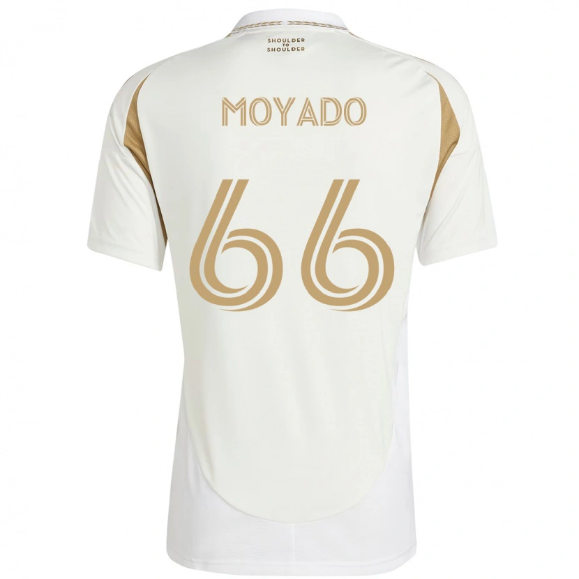 Danxen Criança Camisola Bryan Moyado #66 Branco Castanho Alternativa 2025/26 Camisa