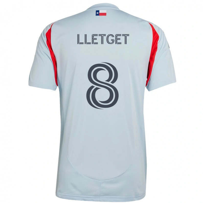 Danxen Criança Camisola Sebastian Lletget #8 Azul Claro Vermelho Alternativa 2025/26 Camisa