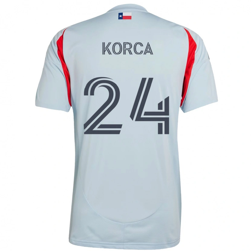 Danxen Criança Camisola Amet Korca #24 Azul Claro Vermelho Alternativa 2025/26 Camisa