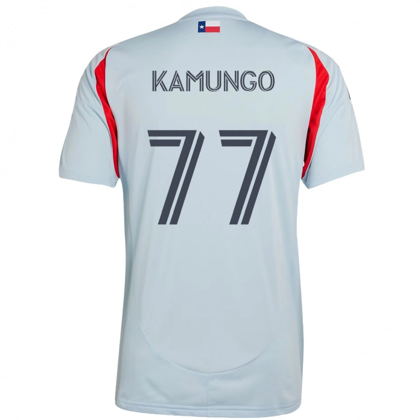Danxen Criança Camisola Bernard Kamungo #77 Azul Claro Vermelho Alternativa 2025/26 Camisa