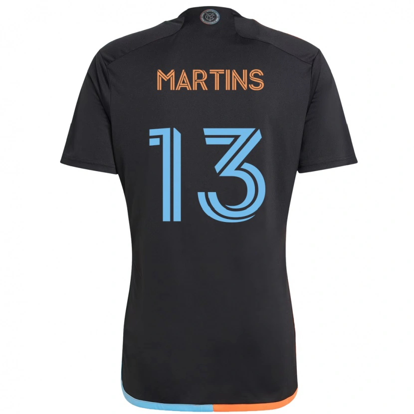 Danxen Criança Camisola Thiago Martins #13 Preto Azul Laranja Alternativa 2025/26 Camisa