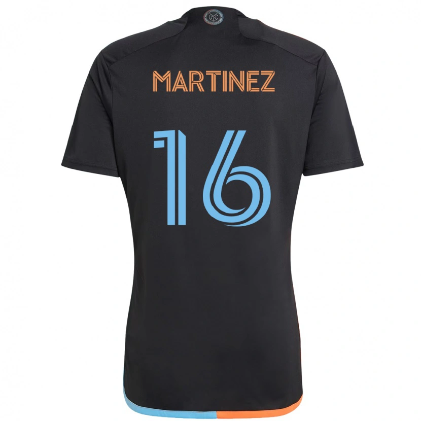 Danxen Criança Camisola Alonso Martínez #16 Preto Azul Laranja Alternativa 2025/26 Camisa