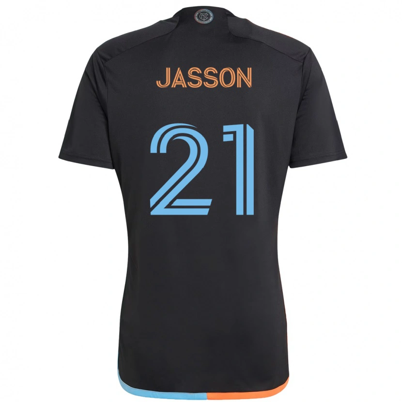 Danxen Criança Camisola Andres Jasson #21 Preto Azul Laranja Alternativa 2025/26 Camisa