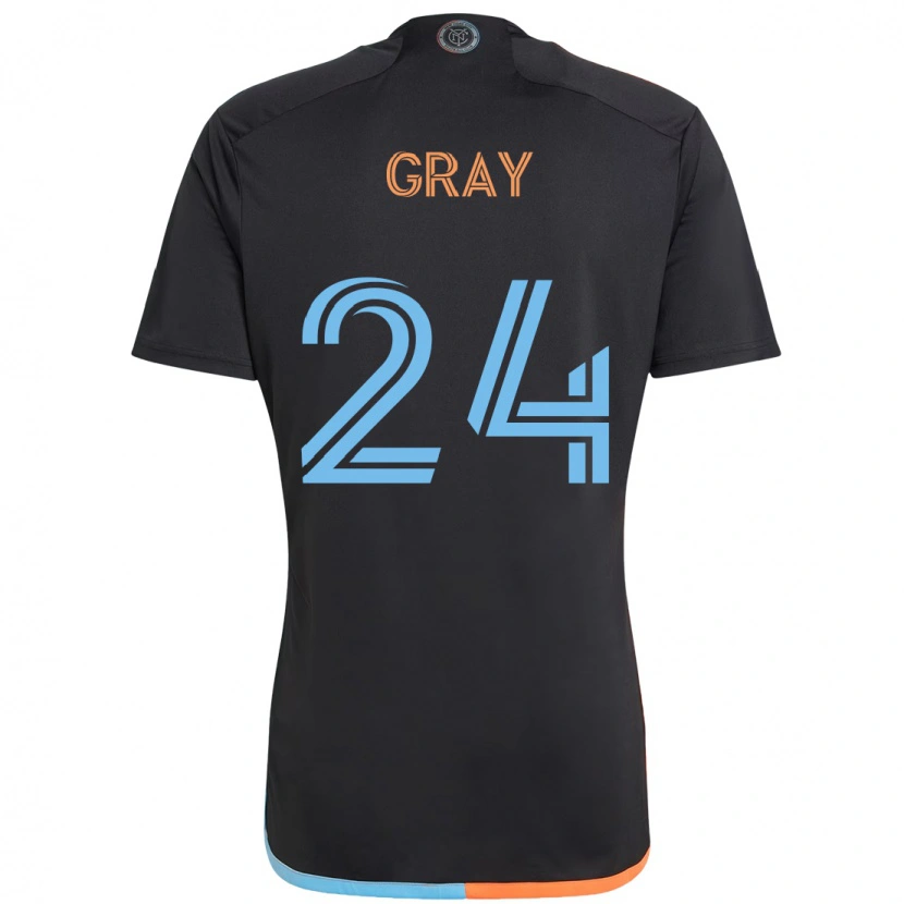 Danxen Criança Camisola Tayvon Gray #24 Preto Azul Laranja Alternativa 2025/26 Camisa