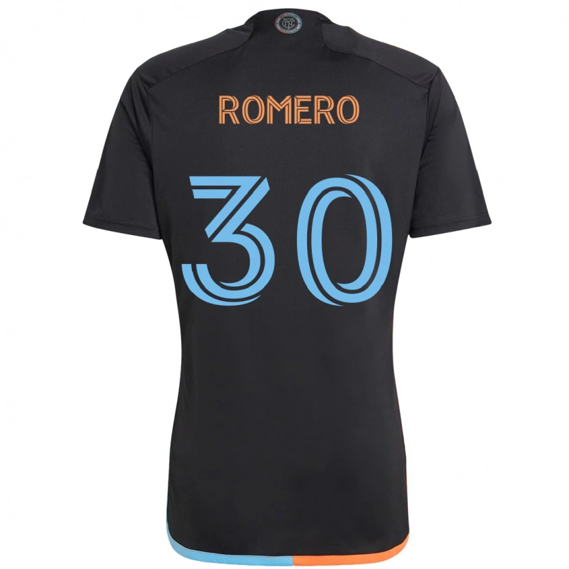 Danxen Criança Camisola Tomás Romero #30 Preto Azul Laranja Alternativa 2025/26 Camisa