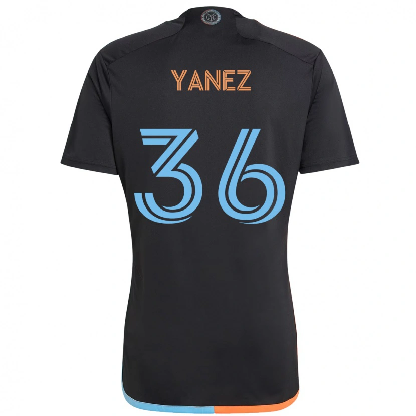 Danxen Criança Camisola Zidane Yañez #36 Preto Azul Laranja Alternativa 2025/26 Camisa