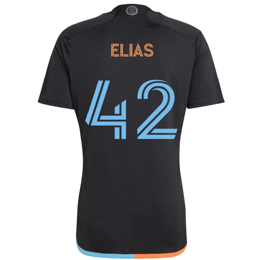 Danxen Criança Camisola Piero Elias #42 Preto Azul Laranja Alternativa 2025/26 Camisa
