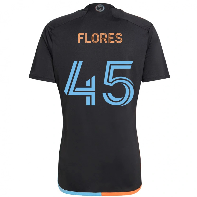 Danxen Criança Camisola Brian Flores #45 Preto Azul Laranja Alternativa 2025/26 Camisa