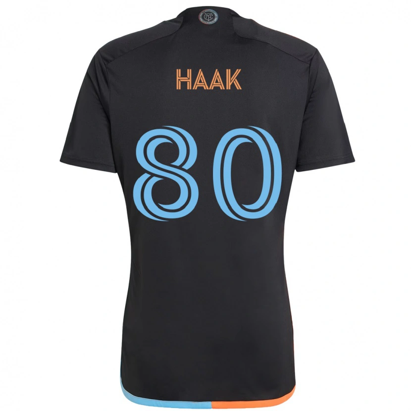 Danxen Criança Camisola Justin Haak #80 Preto Azul Laranja Alternativa 2025/26 Camisa