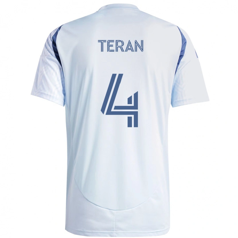 Danxen Criança Camisola Carlos Terán #4 Azul Celeste Claro Azul Alternativa 2025/26 Camisa