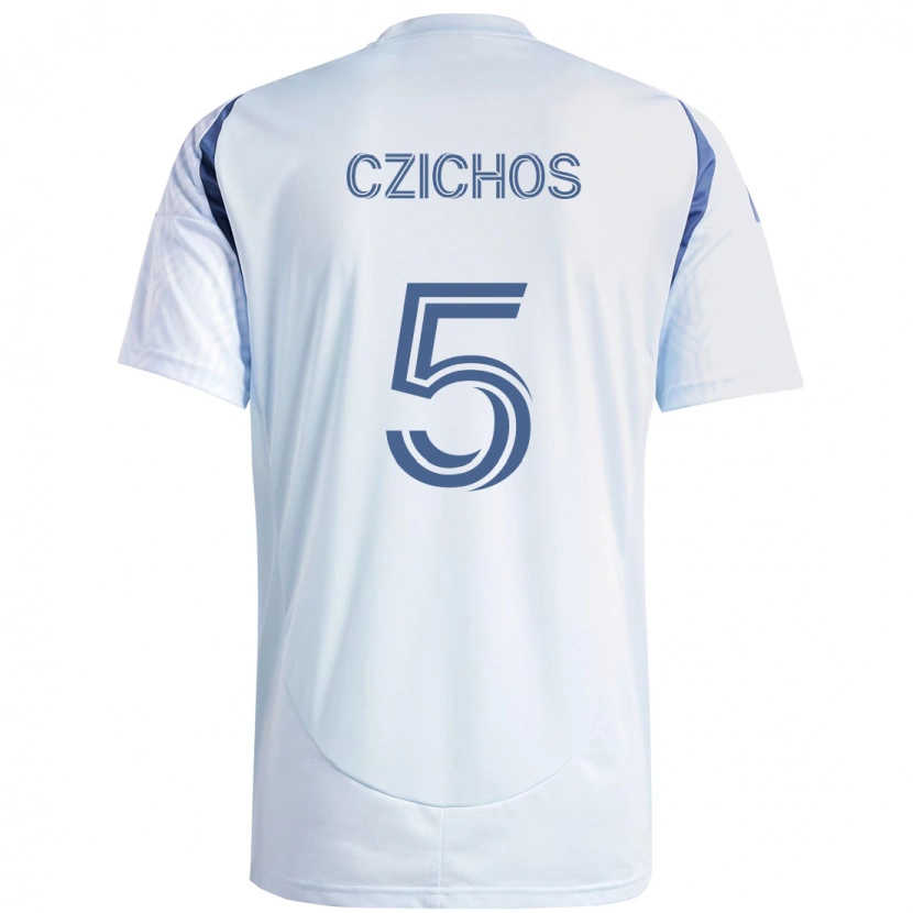 Danxen Criança Camisola Rafael Czichos #5 Azul Celeste Claro Azul Alternativa 2025/26 Camisa
